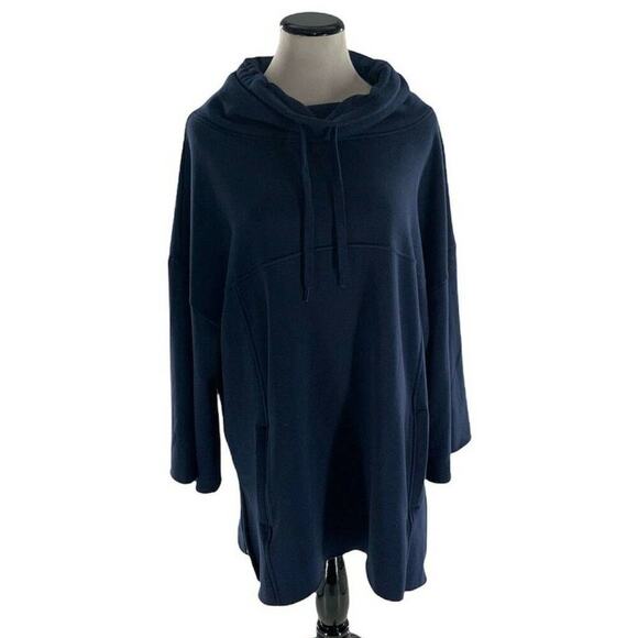 UGG FLEECE Astrid Poncho Women's Funnel Neck Slit Sweatshirt Plus Size 1X/2X NEW - Picture 5 of 12